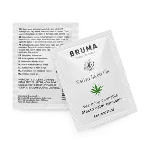 BRUMA - ZEL POSLIZAJACY OLEJ Z NASION SATIVA ROZGRZEWAJACY AROMAT KONOPI 6 ML